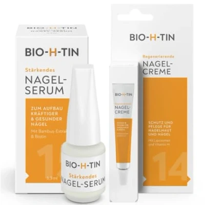 Abbildung von BIO H TIN stärkendes Nagel Serum (3,3 ml) &amp; Nagelcreme Zum Aufbau kräftiger gesunder Nägel in nur 4 Wochen