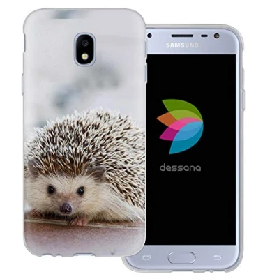 Abbildung von dessana Igel transparente Schutzhülle Handy Case Cover Tasche für Samsung Galaxy J3 (2017) Stacheln