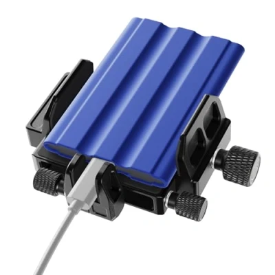Abbildung von SIRUI Montagehalterung SSD Mount Bracket, Universeller Halter mit Kaltverschluss und USB C Kabelklemme, kompatibel Samsung T7/T5, für SSD, Z Cam E2, AM ST9