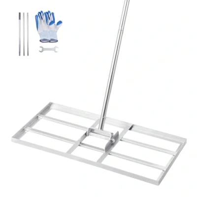 Abbildung von VEVOR Rasenrakel mit Stiel Nivellierrechen Levelingrake Rasenpflege 355x762mm