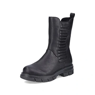 Abbildung von Rieker Damen Klassische Stiefeletten Z9181, Frauen Stiefeletten,reißverschluss,Boots,Stiefel,Bootee,Booties,halbstiefel,schwarz (00),36 EU / 3.5 UK