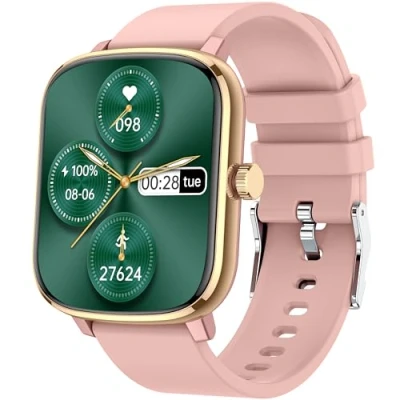 Abbildung von Popglory Smartwatch für Damen Herren, Fitness Tracker 1.69 Zoll Touch Farbdisplay mit Bildschirm teilen, Armbanduhr Blutdruckmessung Pulsuhr Schlafmonitor Sportuhr Schrittzähler