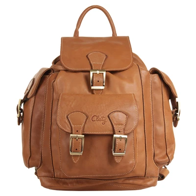 Abbildung von Cluty Cityrucksack, echt Leder, Made in Italy