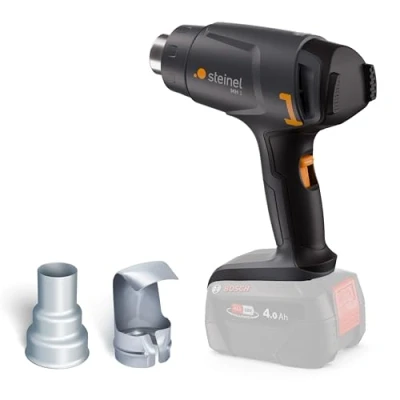 Abbildung von Steinel Akku Heißluftpistole MH 1, für Bosch PFA 18V System, Heißluftfön kabellos, 2 Temperaturstufen 300C/450C, zum Löten und Schrumpfen