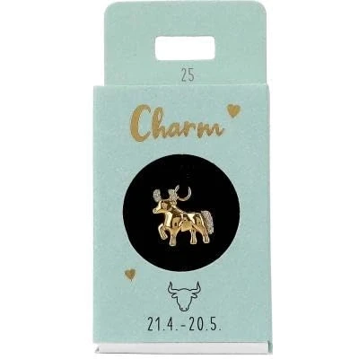 Abbildung von Depesche 11834 025 Charm Stier, vergoldeter Anhänger für Halsketten, Armband und Ohrringe, ideal als kleines Geschenk