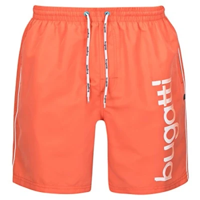 Abbildung von Bugatti Herren Badeshort in Marineblau, türkis oder schwarz, Orange, S