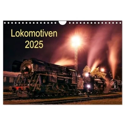 Abbildung von Lokomotiven 2025 (Wandkalender DIN A4 quer), CALVENDO Monatskalender