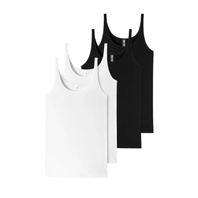 Abbildung von Schiesser 4PACK Unterhemd/shirt, Damen, Größe: 36, Schwarz weiss