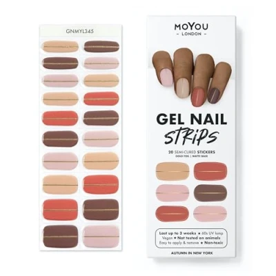 Abbildung von MOYOU LONDON Halbgehärtete UV Gel Strips 20 Stück Nagelfolien Härtend für Maniküre in Salonqualität
