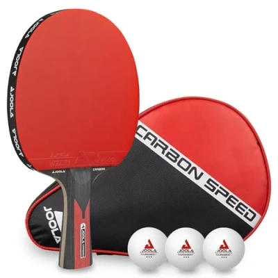 Abbildung von Joola Tischtennisschläger &quot;TT BAT Carbon Speed&quot;, (Set, mit Bällen Schlägerhülle)