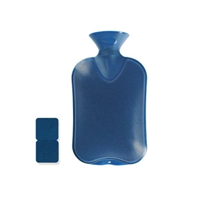 Abbildung von Fashy 6460 54 Wärmflasche Doppellamelle, 2 Liter, saphir