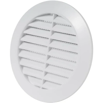 Abbildung von Vent Systems 90 mm Weiß Lüftungsabdeckung Runde Lüftungsschlitze Grillabdeckung Integrierter Insektenschutz HVAC Lüftungsöffnungen für Badezimmer, Heimbüro, Küche