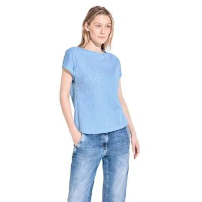 Abbildung von Cecil Wording Tshirt print, Damen, Größe: XS, Blau