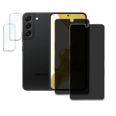 Abbildung von 2 Stück Sichtschutz Schutzfolie Für Samsung Galaxy S22 mit Kamera Panzerfolie, Anti Spy Schutzglas, 9H Härte, Kratzer, Öl, Bläschen, Einfache Installation