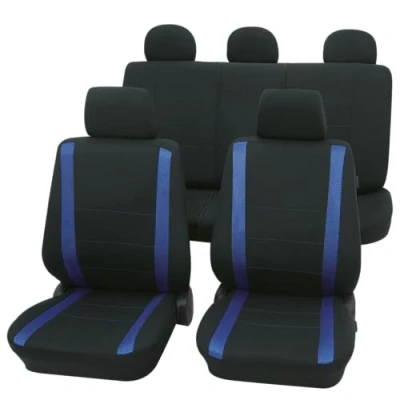 Abbildung von PETEX Auto Sitzbezüge Universal Komplett Set 11 teilig Samoa blau, Eco Class mit SAB 1 Vario