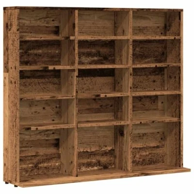 Abbildung von vidaXL CD Regal Altholz Optik 100x23x89,5 cm Holzwerkstoff