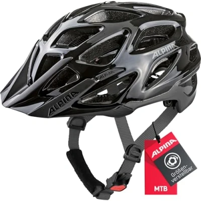 Abbildung von ALPINA MYTHOS 3.0 Leichter, Optimal Belüfteter &amp; Anpassbarer Fahrradhelm Mit Antibakteriellen Polstern Für Erwachsene, black anthracite, 57 62 cm