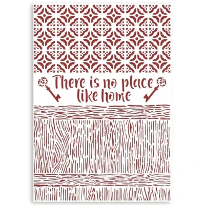 Abbildung von Stamperia KSG487 Stencil G cm 21x29,7 Casa Granada There is no place like home, Multicoloured, A4, 3