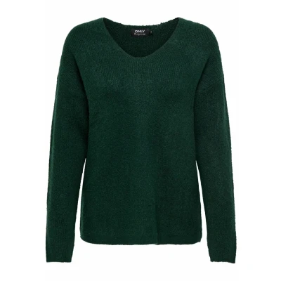 Abbildung von ONLY Camilla Vneck L/S NOOS Strickpullover, Damen, Größe: Medium, Scarab