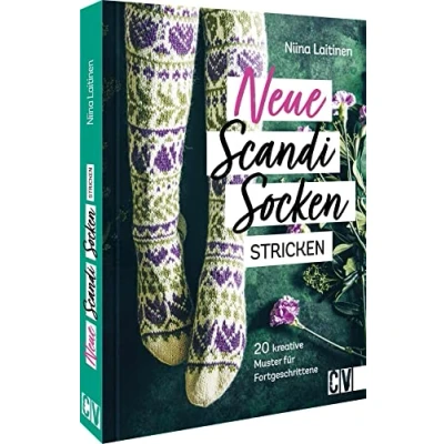 Abbildung von Skandinavisch stricken Neue Scandi Socken stricken: Kreative Strickmuster mit Strickanleitung für Fortgeschrittene. Strick Buch 20 Strickvorlagen im Style.