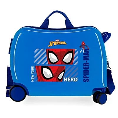 Abbildung von Marvel Spiderman Hero Kinderkoffer, Blau, 50 x 38 20 cm, starr, ABS Kombinationsverschluss, 34 l, 1,8 kg, 4 Räder, Handgepäck