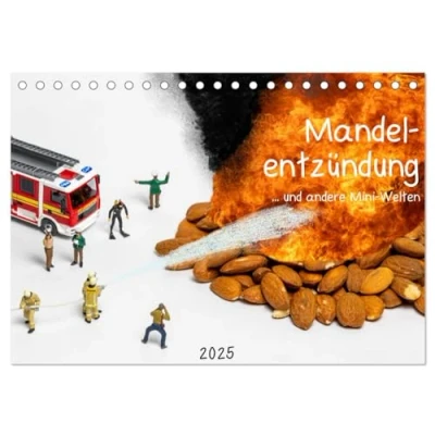 Abbildung von Mandelentzündung ... und andere Mini Welten (Tischkalender 2025 DIN A5 quer), CALVENDO Monatskalender