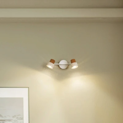 Abbildung von LEDVANCE DECOR SPOT CORK, 2 x 3,4W, 460lm, weiß, Spotleuchte, verstellbare Köpfe, vielseitig anwendbar, Innenraumspot, austauschbare LED Lampen, dimmbar, warmweiße Lichtfarbe, GU10
