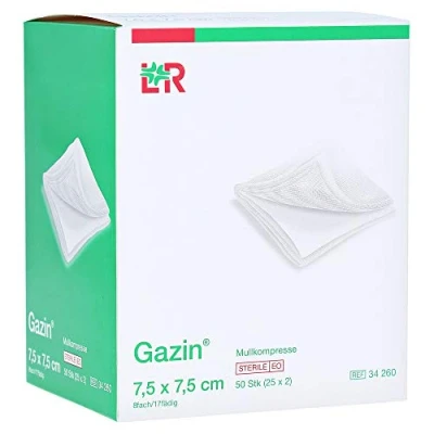 Abbildung von Gazin Kompressen 7,5x7,5cm 8fach steril