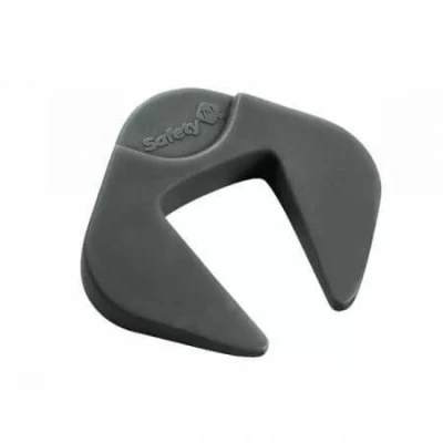 Abbildung von Safety 1st 2in1 Türstopper und Klemmschutz, Türkeil, Keil, rutschfest, universal einsetzbar, verhindern lästiges Türen Knallen, Grau