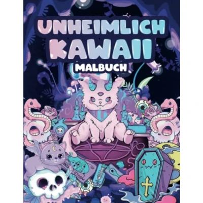 Abbildung von unheimlich kawaii malbuch: Chibi Adorable Pastell Goth niedlich und gruselig Illustrationen Färbung Seiten für Erwachsene Jugendliche Gothic Stress Relief &amp; Entspannung