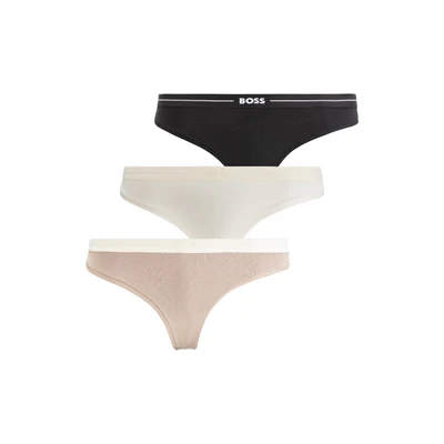 Abbildung von BOSS Thong 3 PACK String, Damen, Größe: Small, Open miscellaneous