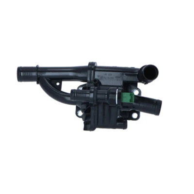 Abbildung von NRF 725163 Kühlwasserthermostat 83 mit Sensor, Dichtring Gehäuse FORD: FOCUS 3 Stufenheck, FIESTA 5, Turnier, PEUGEOT: 207 Schrägheck