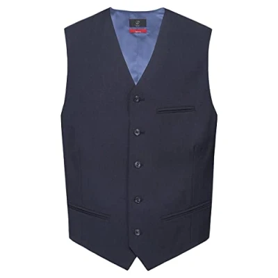 Abbildung von GREIFF Herren Weste CF Premium Comfort Fit, 5 Knopf, 2 Paspeltaschen, 1 Brustpaspeltasche, Innentasche, Stoffrücken, Farbe: Marine, Größe: 60