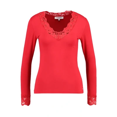 Abbildung von Morgan Tracy Langarmshirt, Damen, Größe: Medium, Tango red