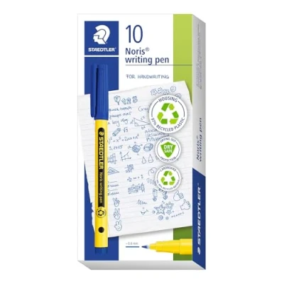 Abbildung von STAEDTLER Noris writing pen 307, Fineliner mit stabiler, eindrucksicherer Spitze, Gehäuse aus 97% recyceltem Plastik, Linienbreite F Fein, 307 3