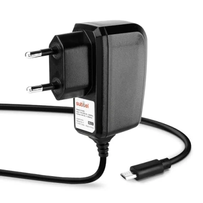 Abbildung von subtel® Ladegerät 1.2m kompatibel mit Xiaomi Mi 360 Security Camera 2K, 2K Pro/Mi Portable Electric Air Pump/Mi Smart Clock Ladekabel Micro USB Netzteil Auflader 5V 2A / 2000mA Anschluss Stecker