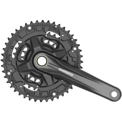 Abbildung von Kettenradgarnitur 3 X 9 Fach Shimano FC MT210 Mit 175mm Kurbel 44 32 22Z Schwarz