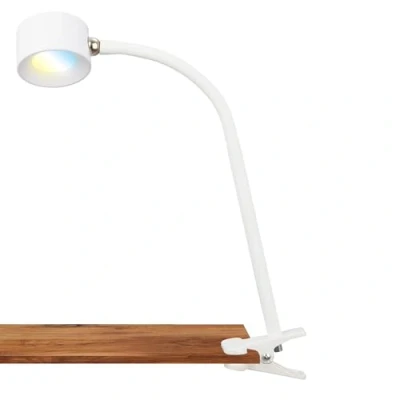 Abbildung von BRILONER LED Schreibtischlampe mit Akku, magnetisch abnehmbar, 360 Grad drehbar, dimmbar, CCT, Leselampe kabellos, Klemmlampe, Klemmleuchte, Nachttischlampe, Leselicht Kinder, 44 cm hoch, Weiß