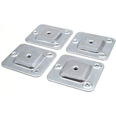 Abbildung von Design61 4er Set Montageplatte M8 Gewinde für Sofa Tischbeine Stuhlbeine Möbelbeine Befestigung Platten Sofabeine Adapter