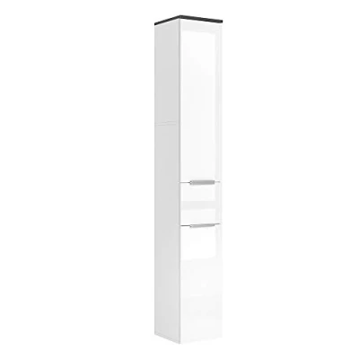 Abbildung von Vicco Hochschrank Otis, Weiß Hochglanz/Anthrazit, 30 x 190 cm verstellbar