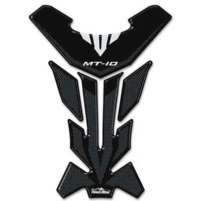 Abbildung von Resin Bike Aufkleber für Motorrad kompatibel mit Yamaha MT 10. Schutz Tankpad Von Hülle PU Graffi. 3D Harz Beschichtet Wirkung Kohlenstoff Und Schwarz Made IN Italy