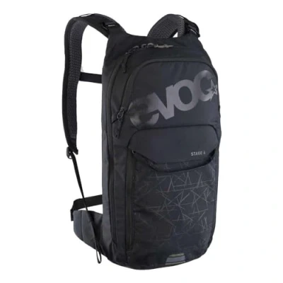 Abbildung von EVOC STAGE 6 Backpack, Fahrradrucksack (Brace link Schultergurte, Air flow contact system, PFC frei, leicht und kompakt, trekkingrucksack, ideal für Mountainbiker, One Size), Black