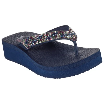Abbildung von Skechers Damen Cali Vinyasa WILD Daisies, Marineblauer Mitobuck Mehrsteinbesatz, 35 EU