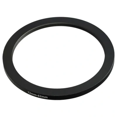 Abbildung von vhbw Step Down Ring Adapter von 72 mm auf 62 für Kamera Objektiv Filteradapter, Metall, Schwarz
