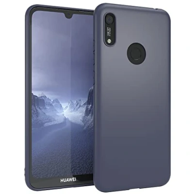 Abbildung von EAZY CASE Handyhülle Silikon mit Kameraschutz kompatibel Huawei Y6s (2019) / Honor 8A in Navy Blau, Ultra dünn, Slimcover, Silikonhülle, Hülle, Softcase, Backcover