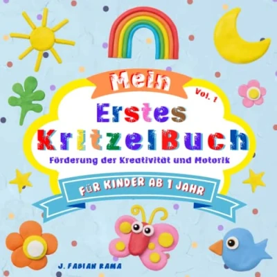 Abbildung von Kritzelbuch ab 1 Jahr: Mein erstes Malbuch zum kreativen Kritzeln und Ausmalen mit 55 Bildern Ausmalen. einfachen großen Motiven ... Ein Geschenk für Mädchen Jungen