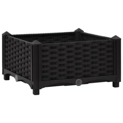 Abbildung von vidaXL Hochbeet Pflanzkasten Blumenkasten Gemüsebeet Pflanzbeet Blumenbeet Frühbeet Gartenbeet Pflanzkübel Blumenkübel 80x40x71cm Polypropylen