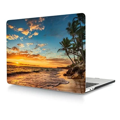 Abbildung von Hülle Kompatibel mit Neues MacBook Air 13 Zoll 2020 2019 2018 Freisetzung A1932 A2179 A2337 M1 Retina Display and Touch ID, Plastik Schützend Hartschale Snap Case, Sonnenuntergang