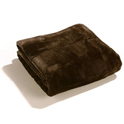 Abbildung von heimtexland Kuscheldecke super Soft XL HxB 150x200 cm Microfaser Flanelldecke in braun kuschelig warm leicht fusselfrei Decke TOP QUALITÄT Typ176