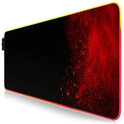 Abbildung von CSL RGB Gaming Mauspad LED Schreibtischunterlage 800x300 mm XXL Mousepad Multi Color 11 Beleuchtungs Modi 7 Farben Plus 4 Effektmodi abwaschbar Blood